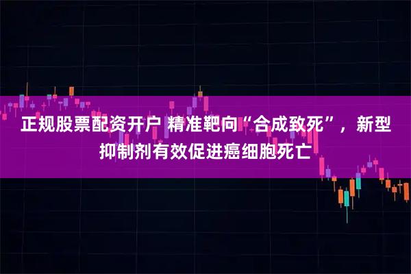 正规股票配资开户 精准靶向“合成致死”，新型抑制剂有效促进癌细胞死亡